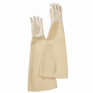 Guantes de protección IBS, látex (beige) para WD-100, incl. cinta de fijación